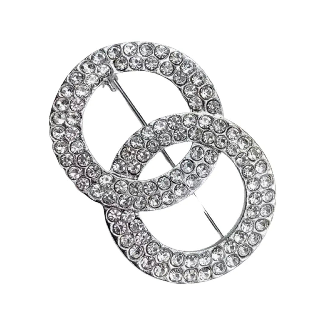 Brooch – Double Circle in  silver