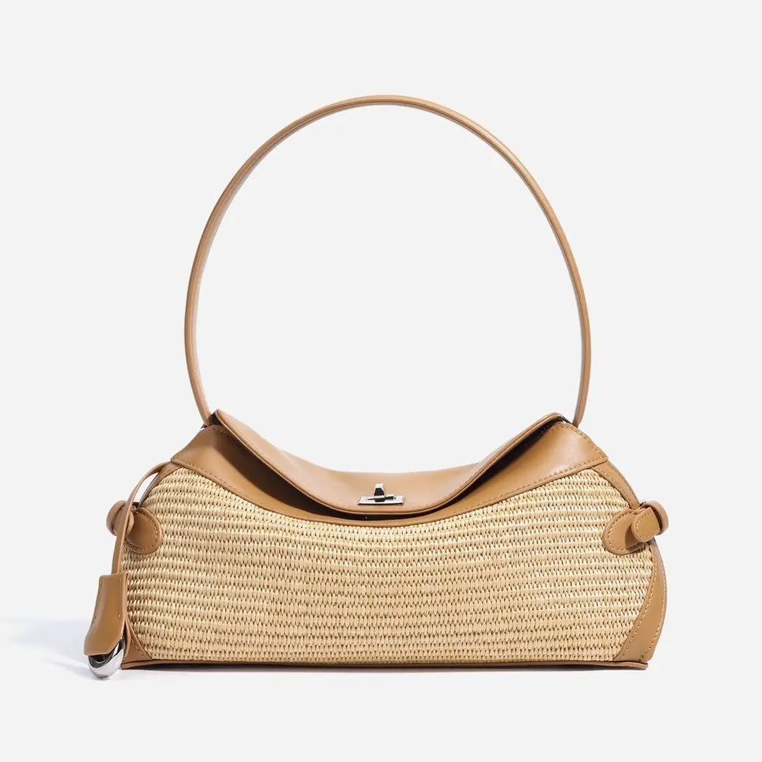 WS St Margaux Raffia and Cowhide bag