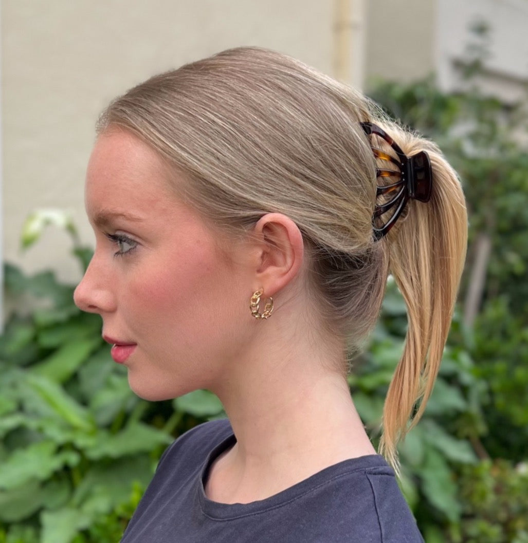 Large Acetate HairClaw- Dark Tortoise