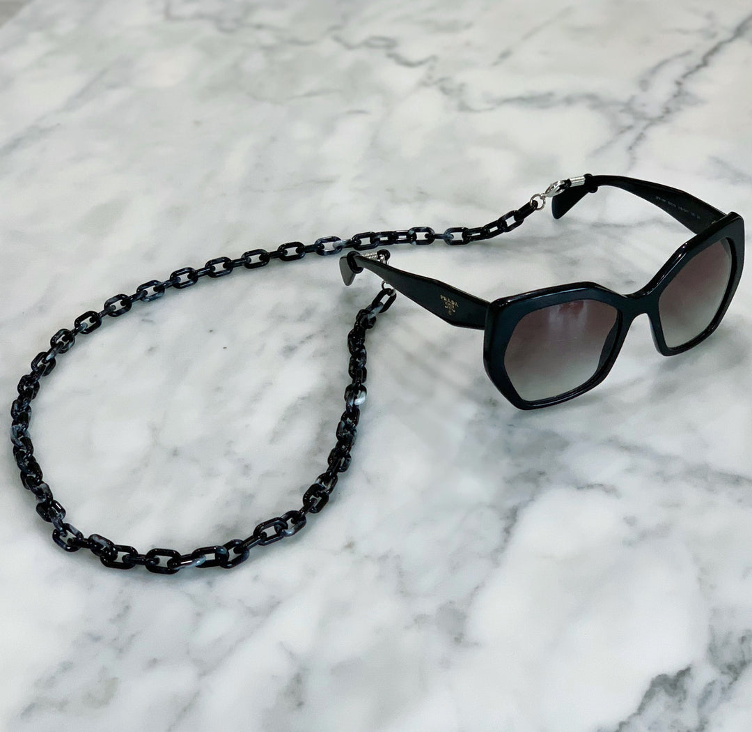 Glasses / Sunglass Chain - Black & SIlver