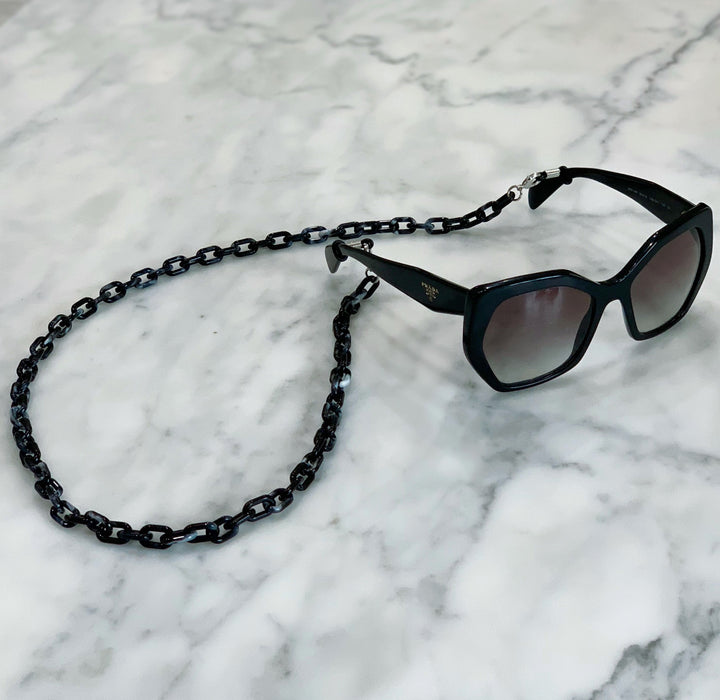 Glasses / Sunglass Chain - Black & SIlver