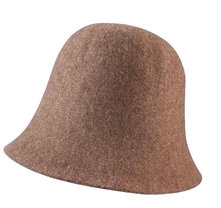 WS Boston Wool Cloche Hat- Brown