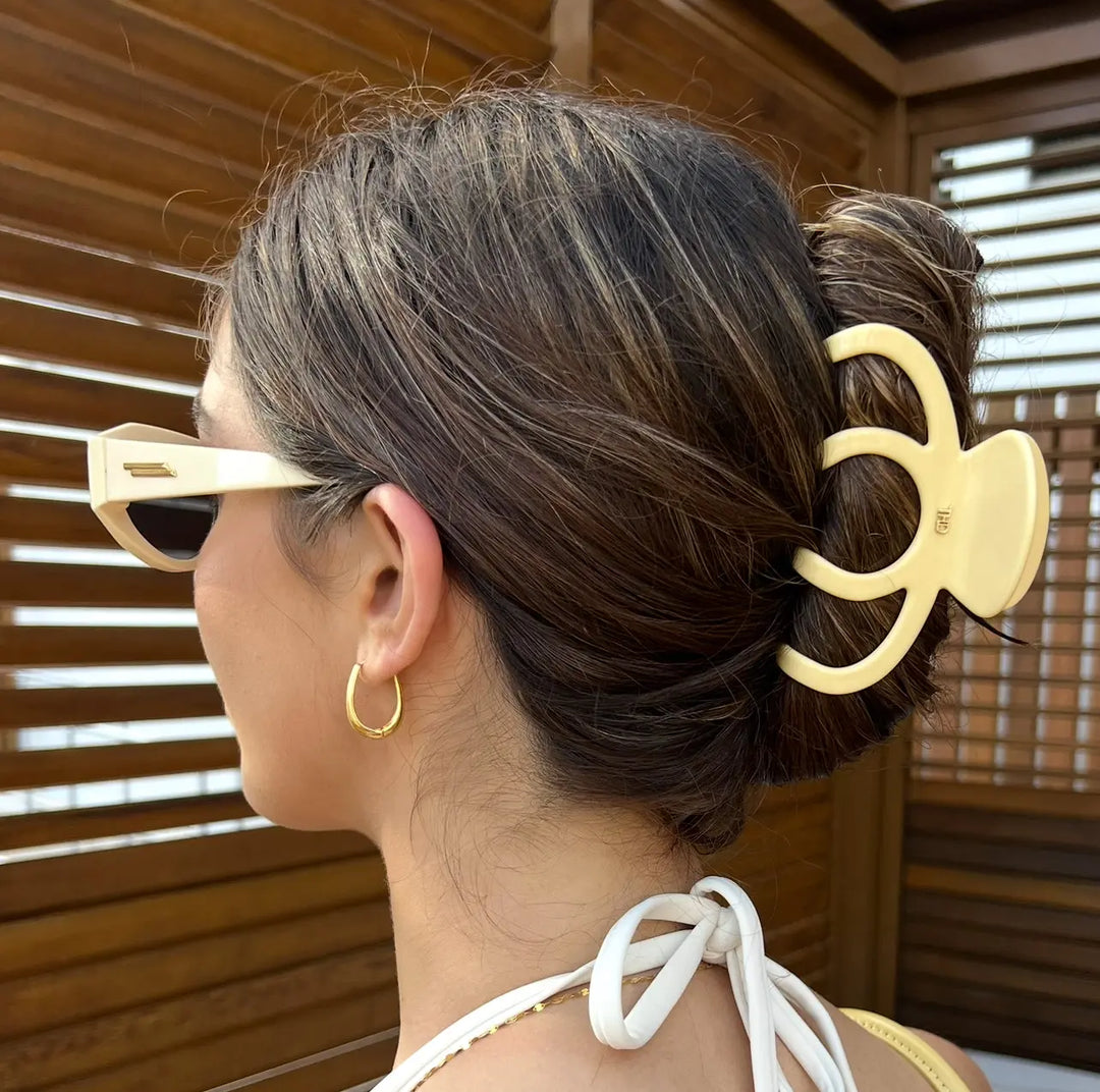 Acetate Octopus Hair Claw in Yellow