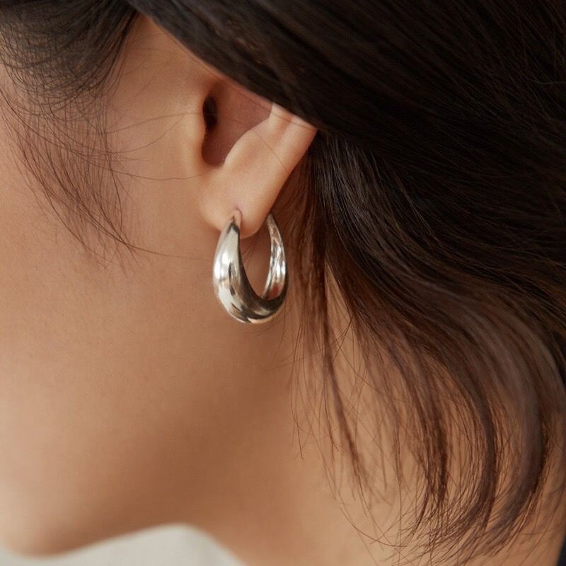 WS Charlotte Hoop Earrings in Sterling Silver