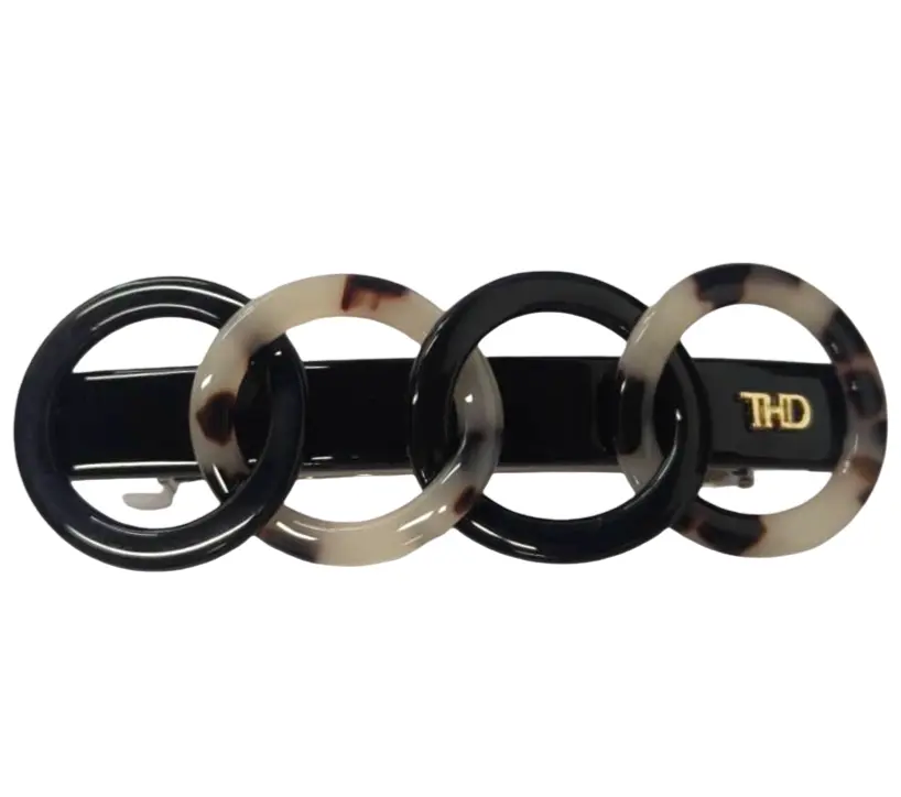 WS The Rings Barette - Black & Light Turtle