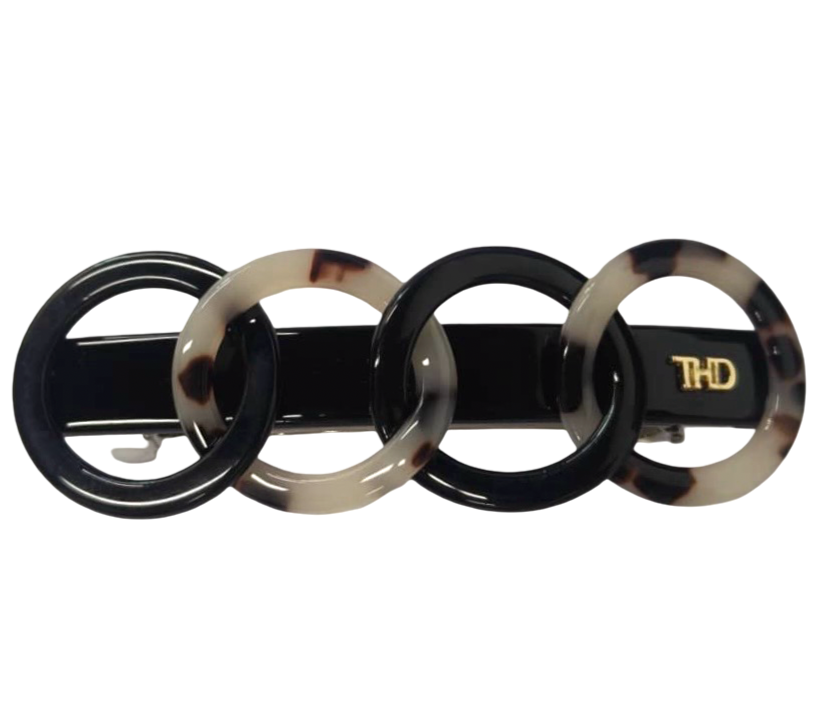 WS The Rings Barette - Black & Light Turtle