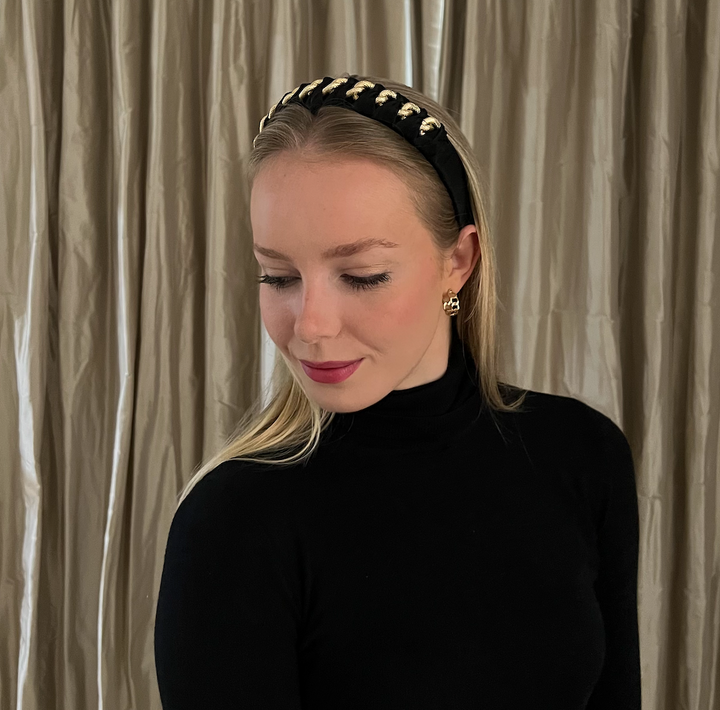 WS - Headband - Braided Gold & Black 754523535296