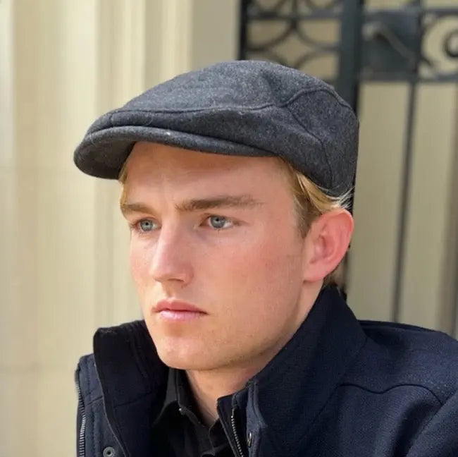 Unisex Newsboy Cap - Grey Suede