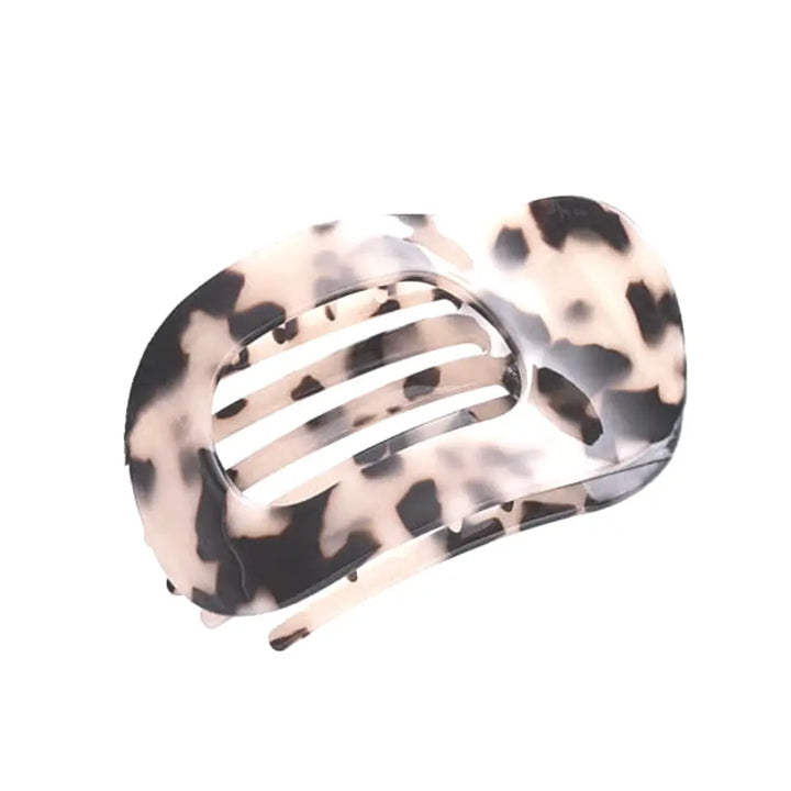 WS Acetate Flat Hair Claw in Light Turtle