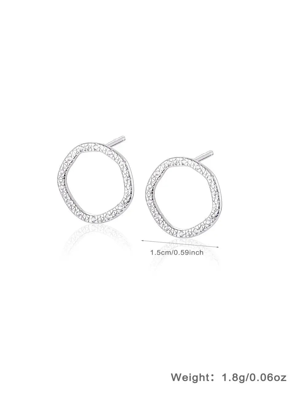 Rivière Circle zirconia Sterling silver Earrings