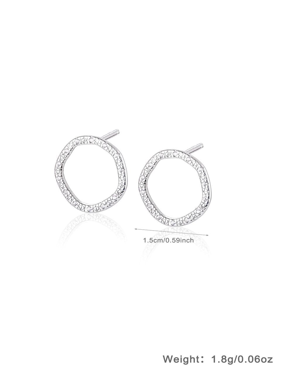 WS Rivière Circle zirconia Sterling silver Earrings
