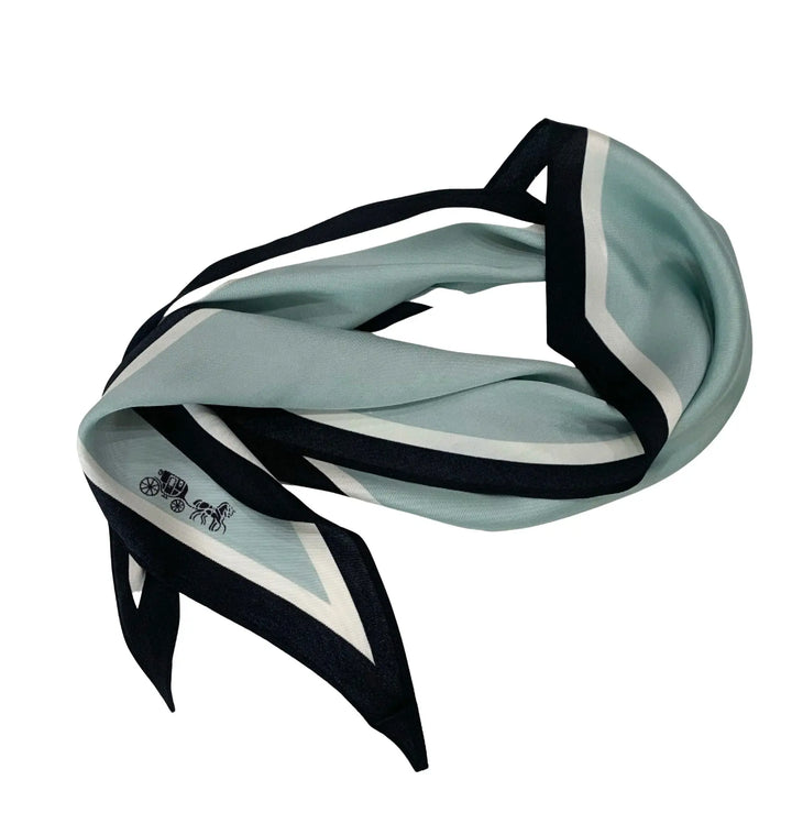 Neckscarf / Hairscarf - in Ice blue, white and Black