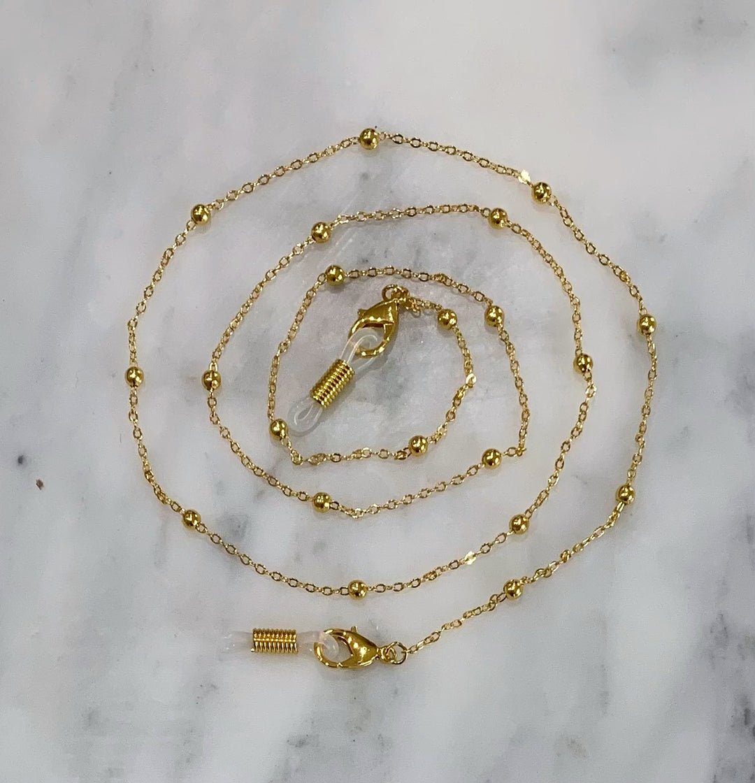 Glasses / Sunglasses/Mask  Chain metal - gold