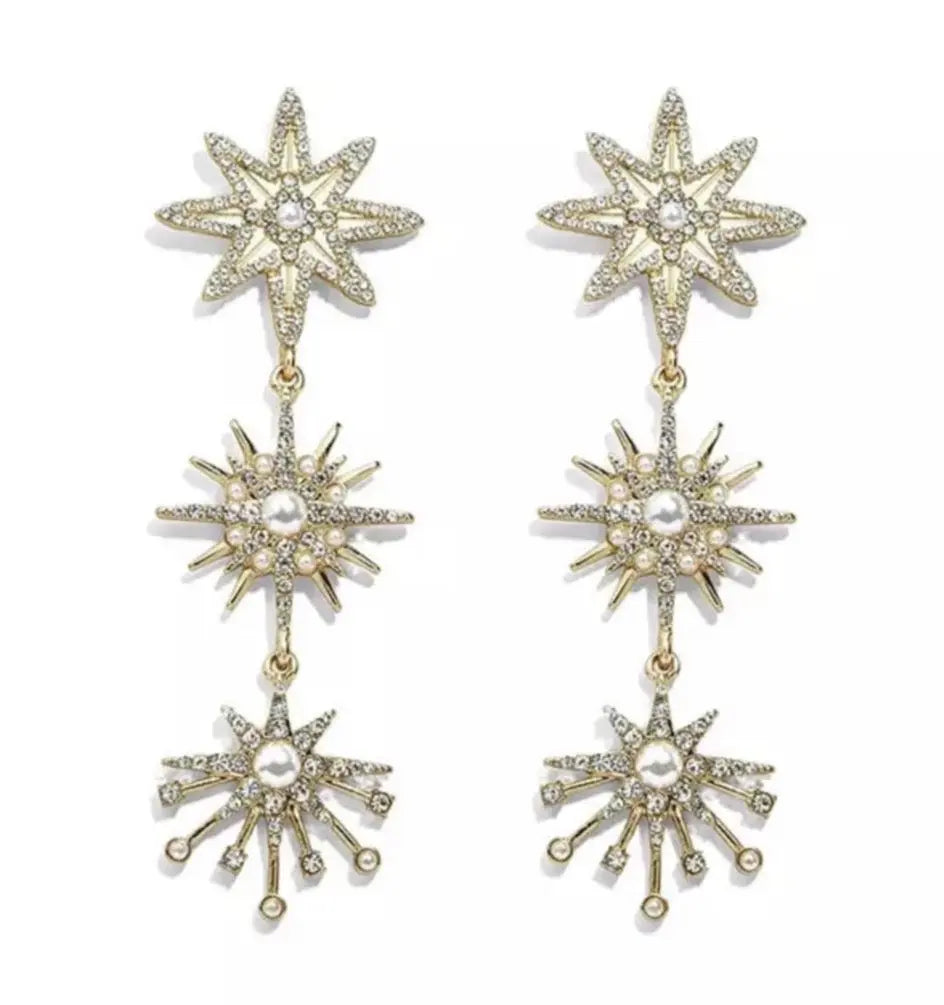 WS Gold Fireworks Earrings