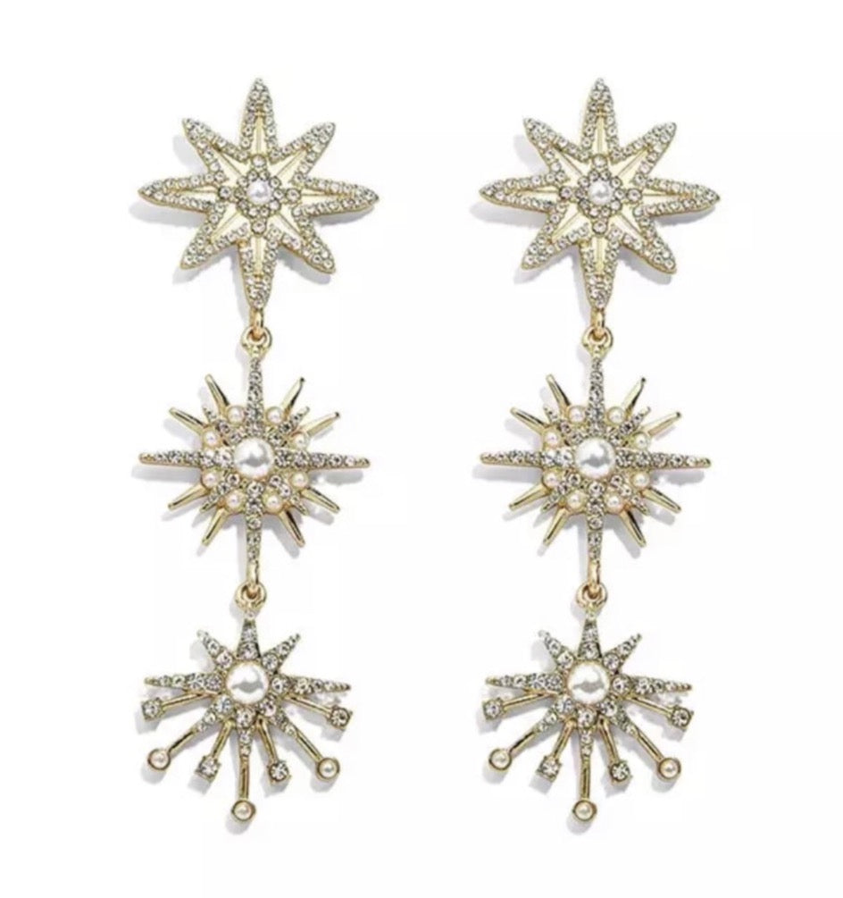 Gold Fireworks Earrings