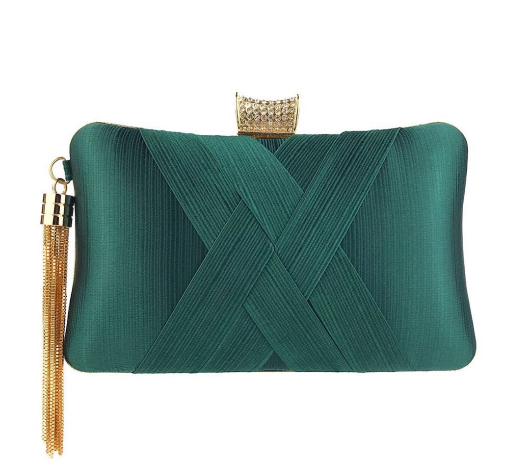 Satin Cross Bag Green
