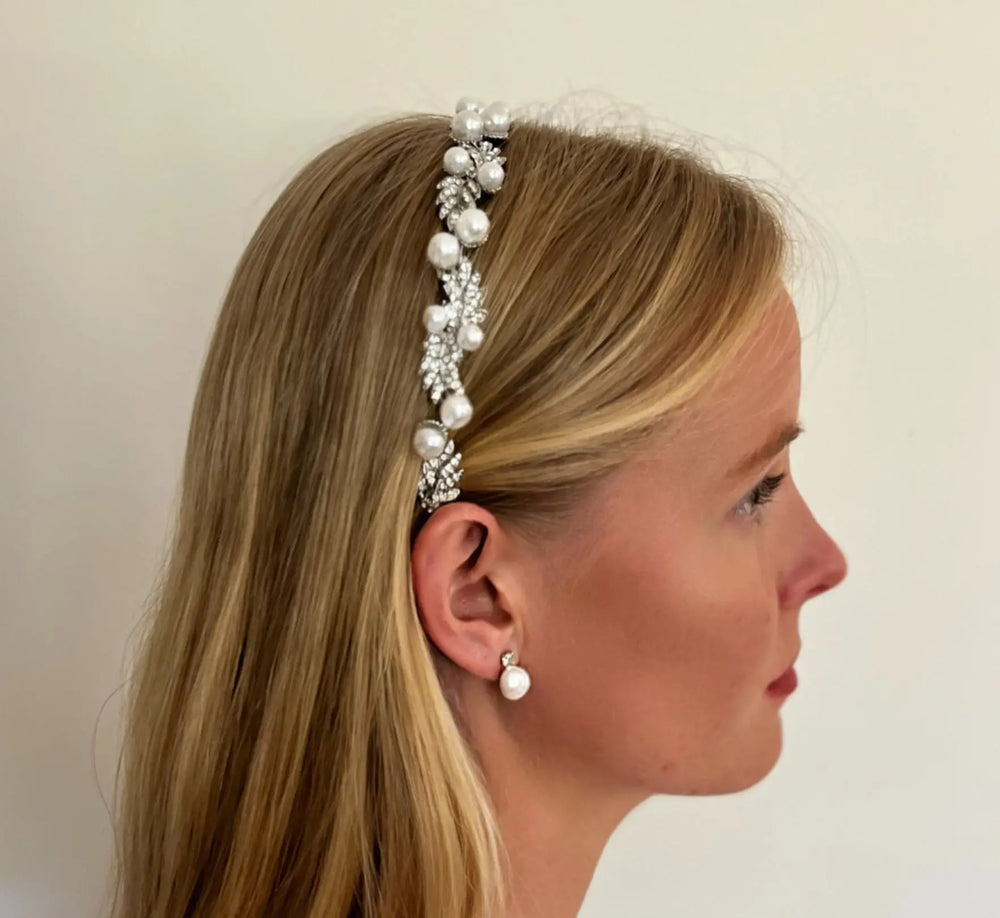 WS The Philly Crystal & Pearl Vine Crown