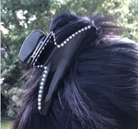 Premium Acetate supersized Hairclaw with Crystals