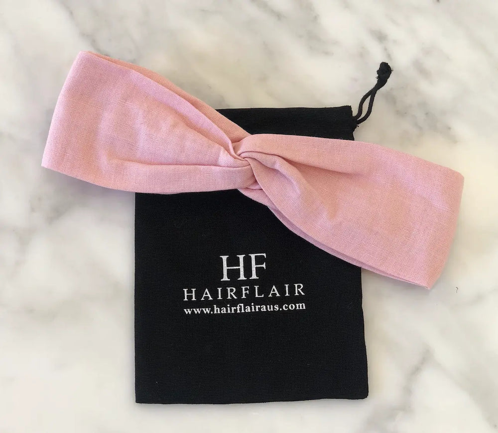 WS - Headband - 100% Linen Elastic - Pink
