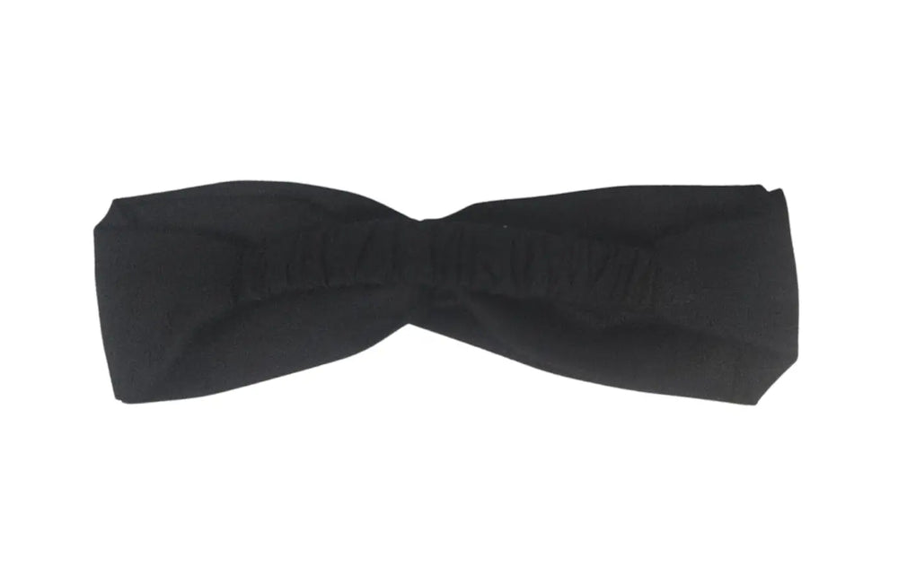 Headband - Linen Elastic headband in Black