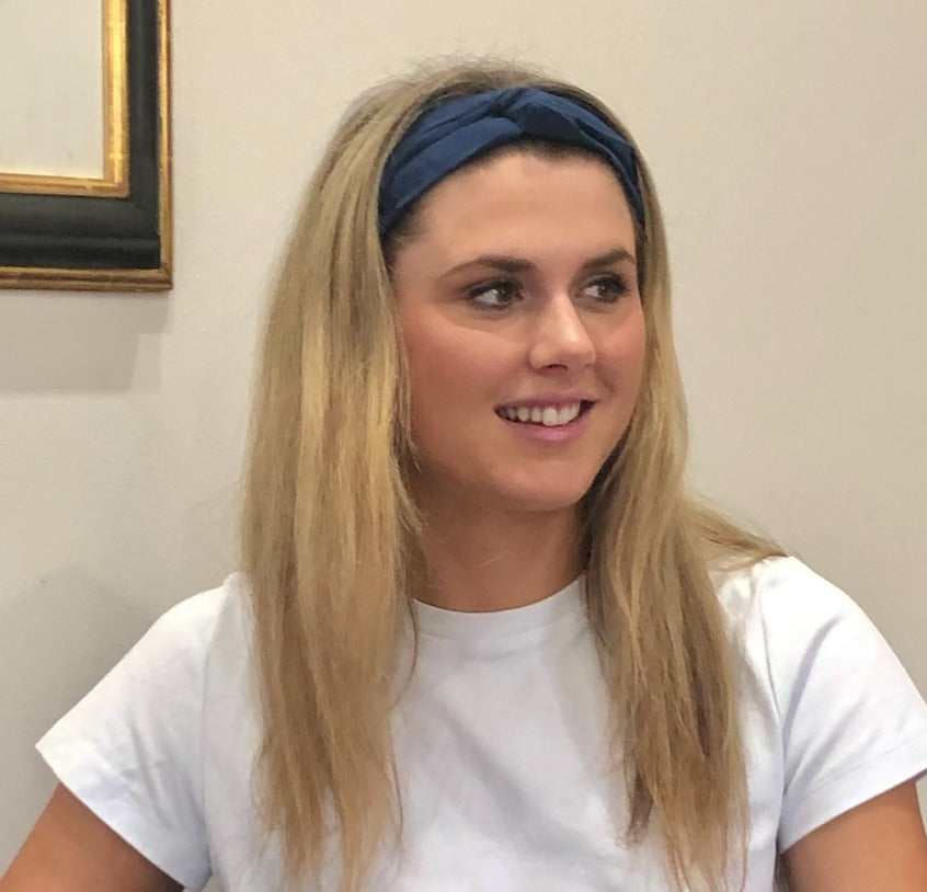 WS - Twisted Elastic Headband- Navy 746935191382