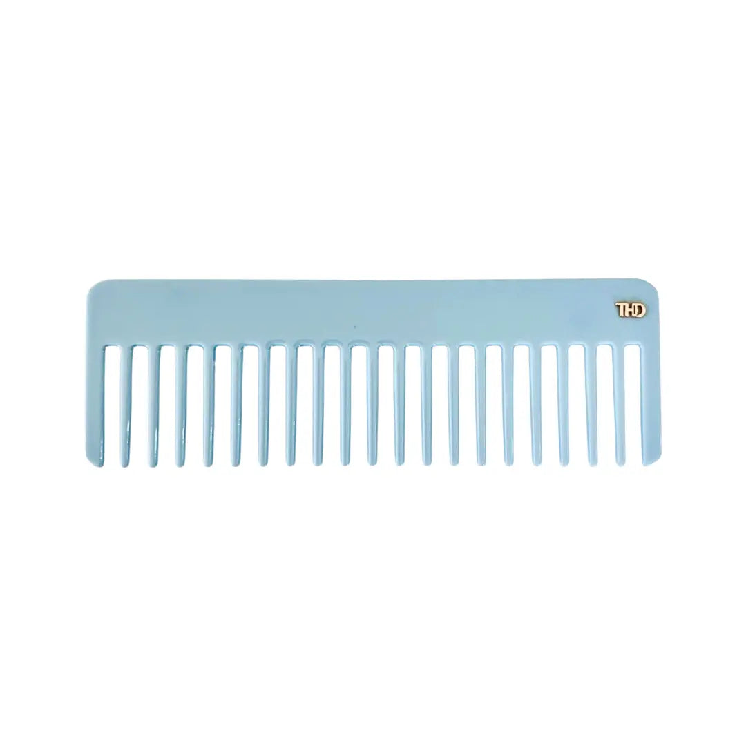 Acetate Detangle Hair Comb in Blue Gelato
