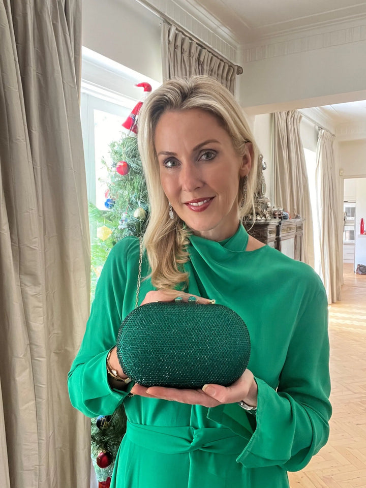 Ella Clutch Hand Bag - Green
