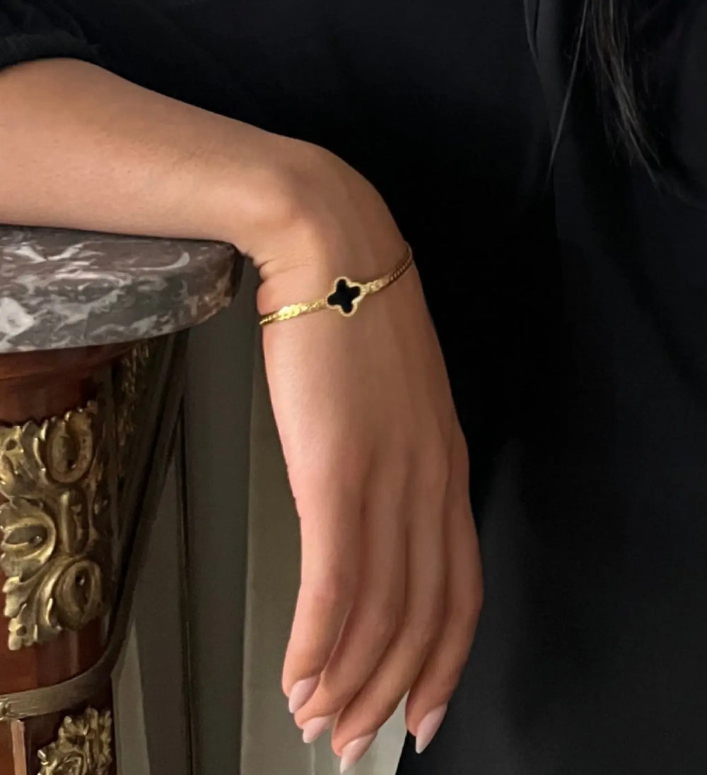 WS- Cross Power Bracelet -Cross Power Bracelet Gold & Black