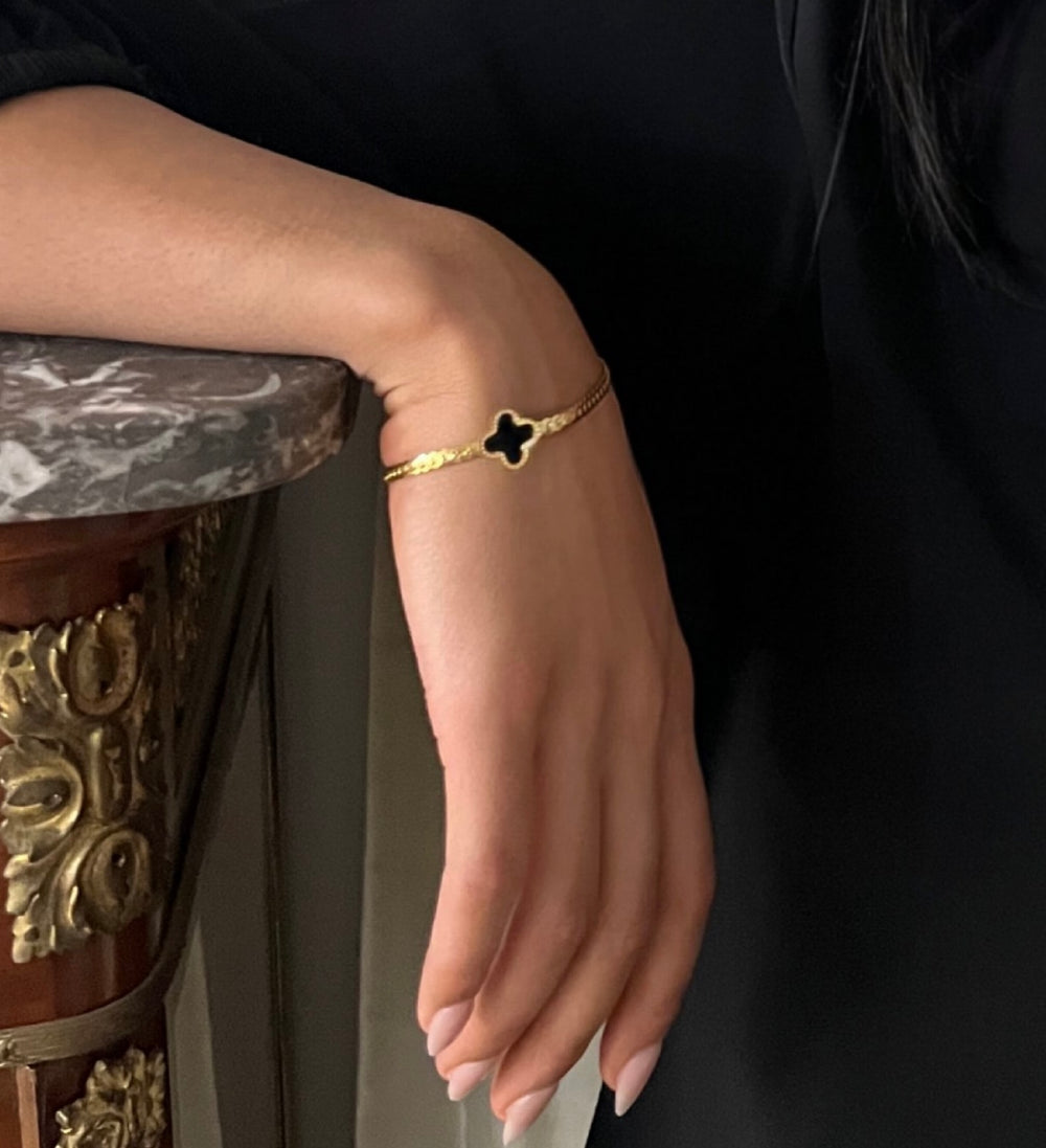 WS- Cross Power Bracelet -Cross Power Bracelet Gold & Black