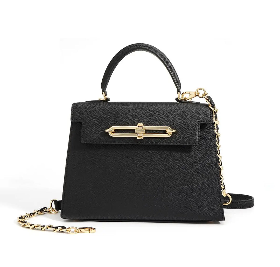 Anna Cowhide Bag - Black