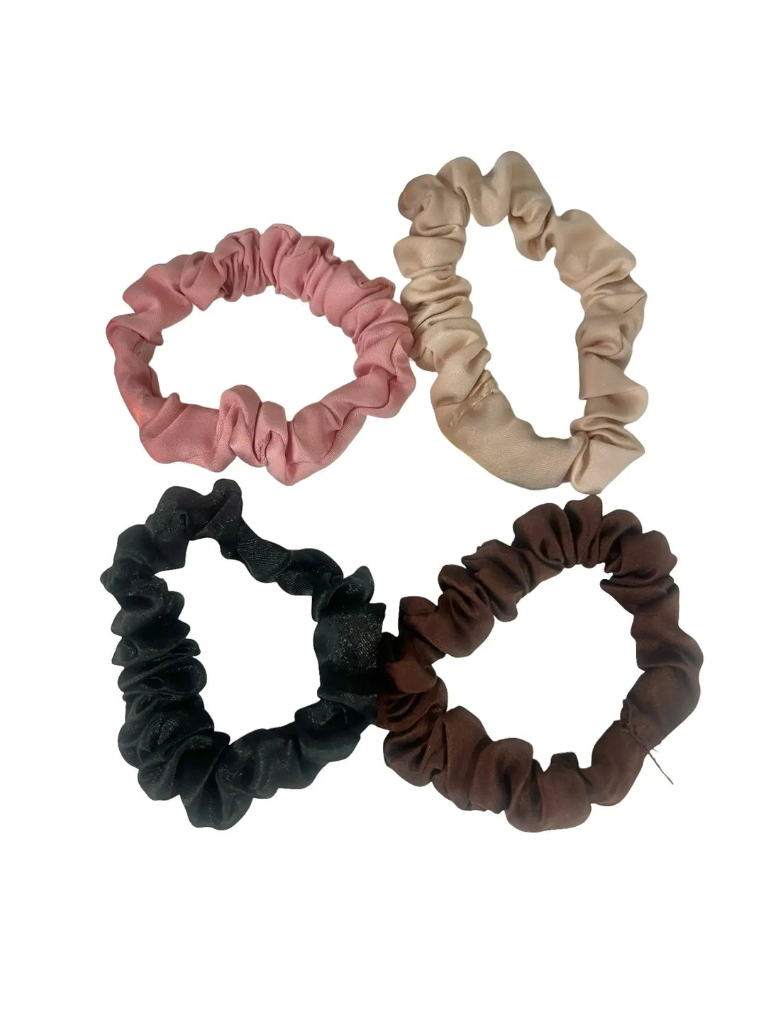 Satin Scrunchy Pack - Camel