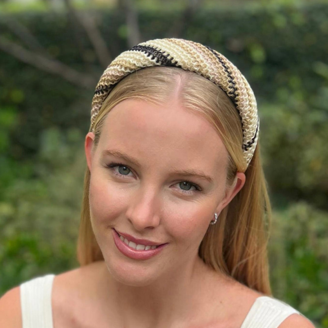 Straw Alice Headband - Neutrals