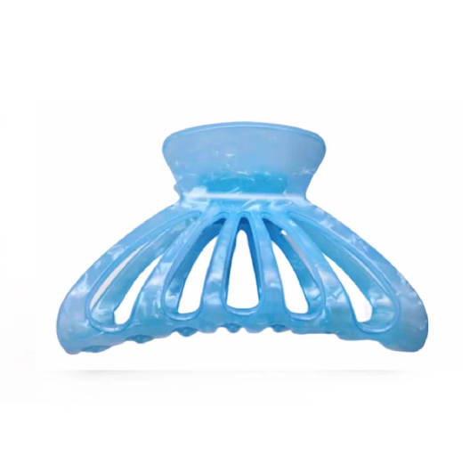 Large Premium Acetate Hair Claw in Pearl Blue