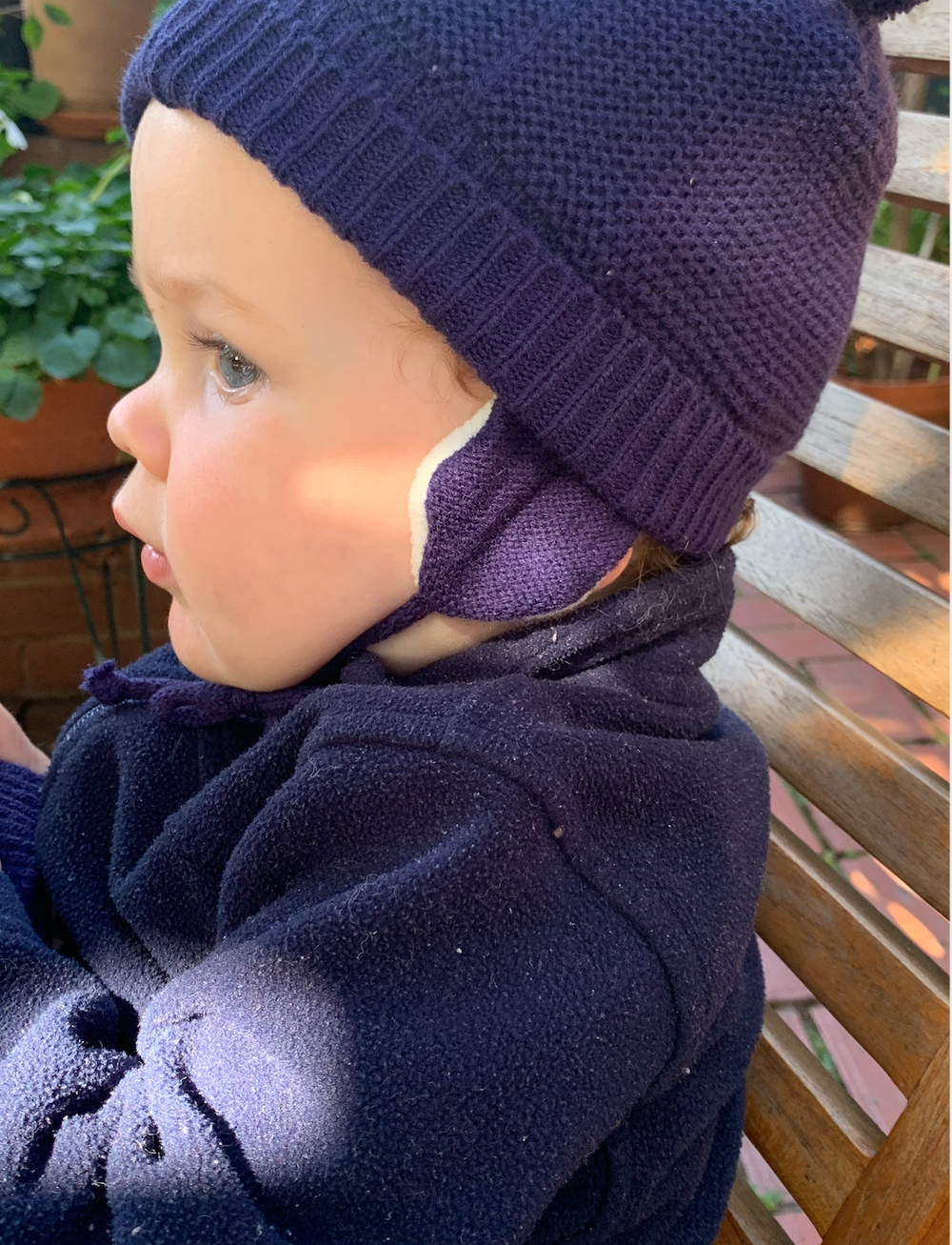 WS - KIDS Beanie double PP Fleece & Mittens - 3m-3yr Navy