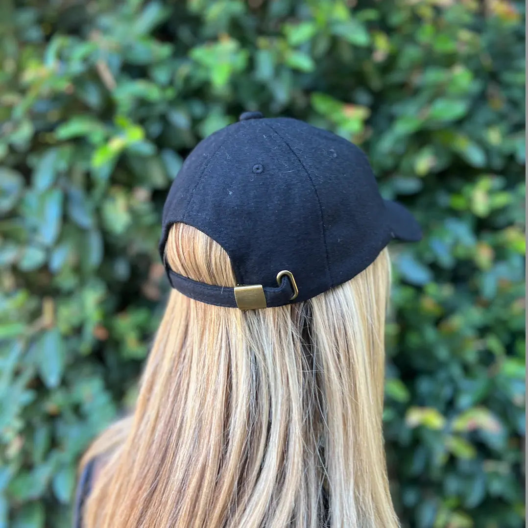 Wool Baseball Cap Unisex - Black