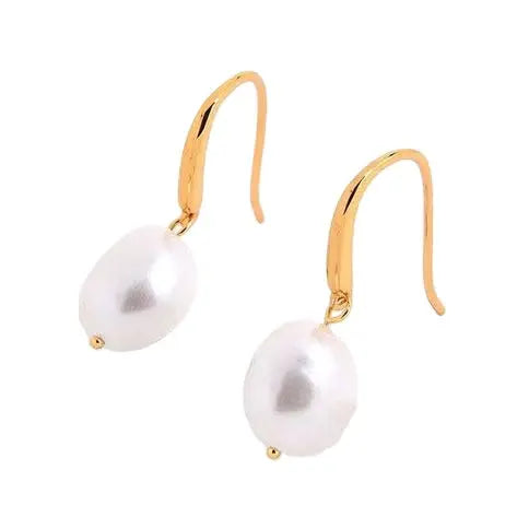 WS Haukea Baroque Pearl 18K Gold plated Sterling Silver Earrings