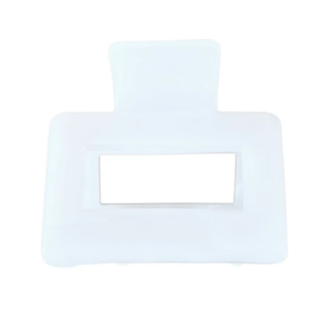 WS Premium Medium Acetate Rectangular Claw - Gelato White