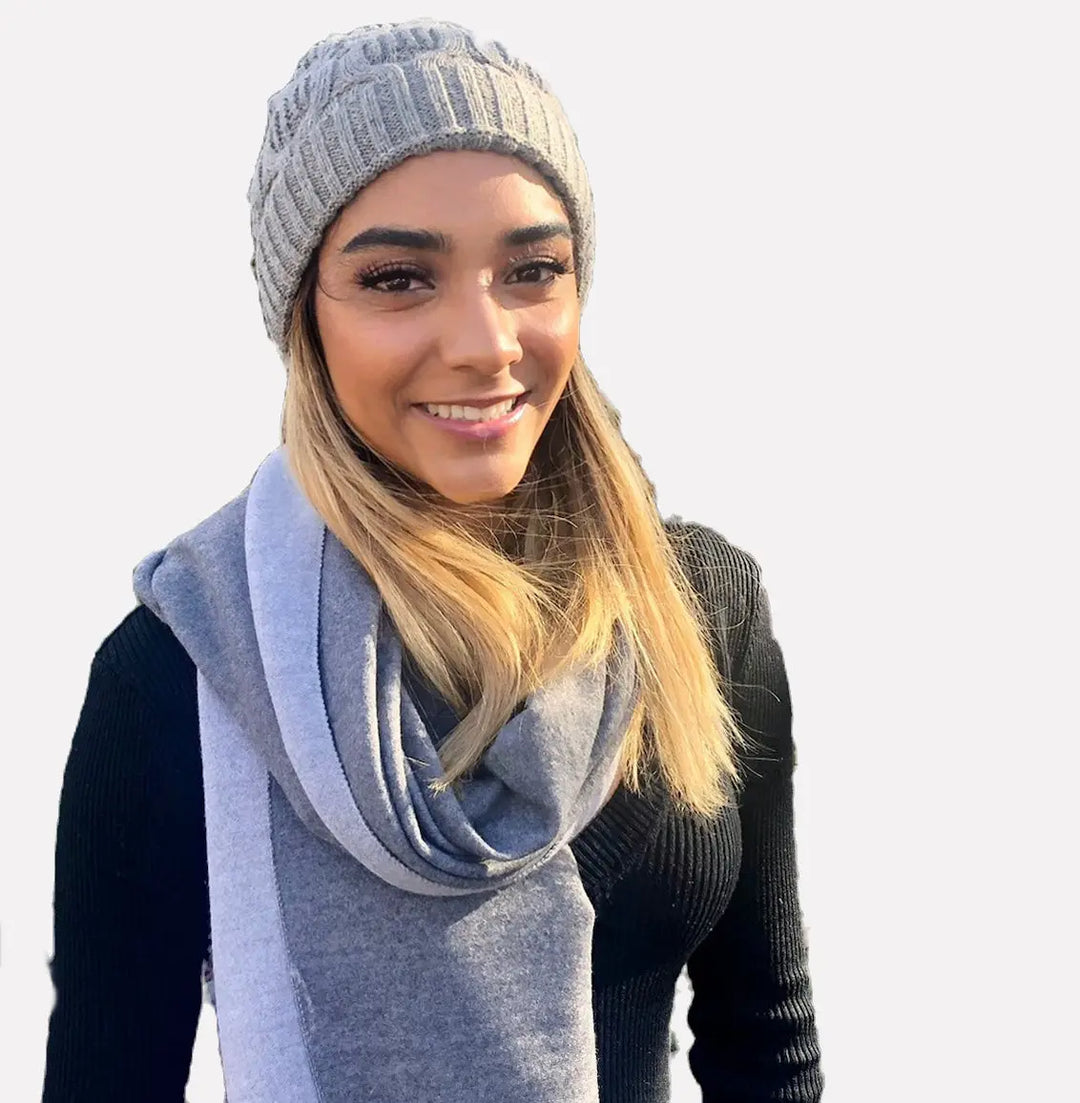 Scarf Two Tone - MedGrey/Grey