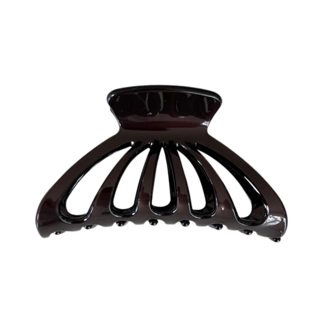 WS - Large Claw in Deep Brown with Black Trim 757953170433
