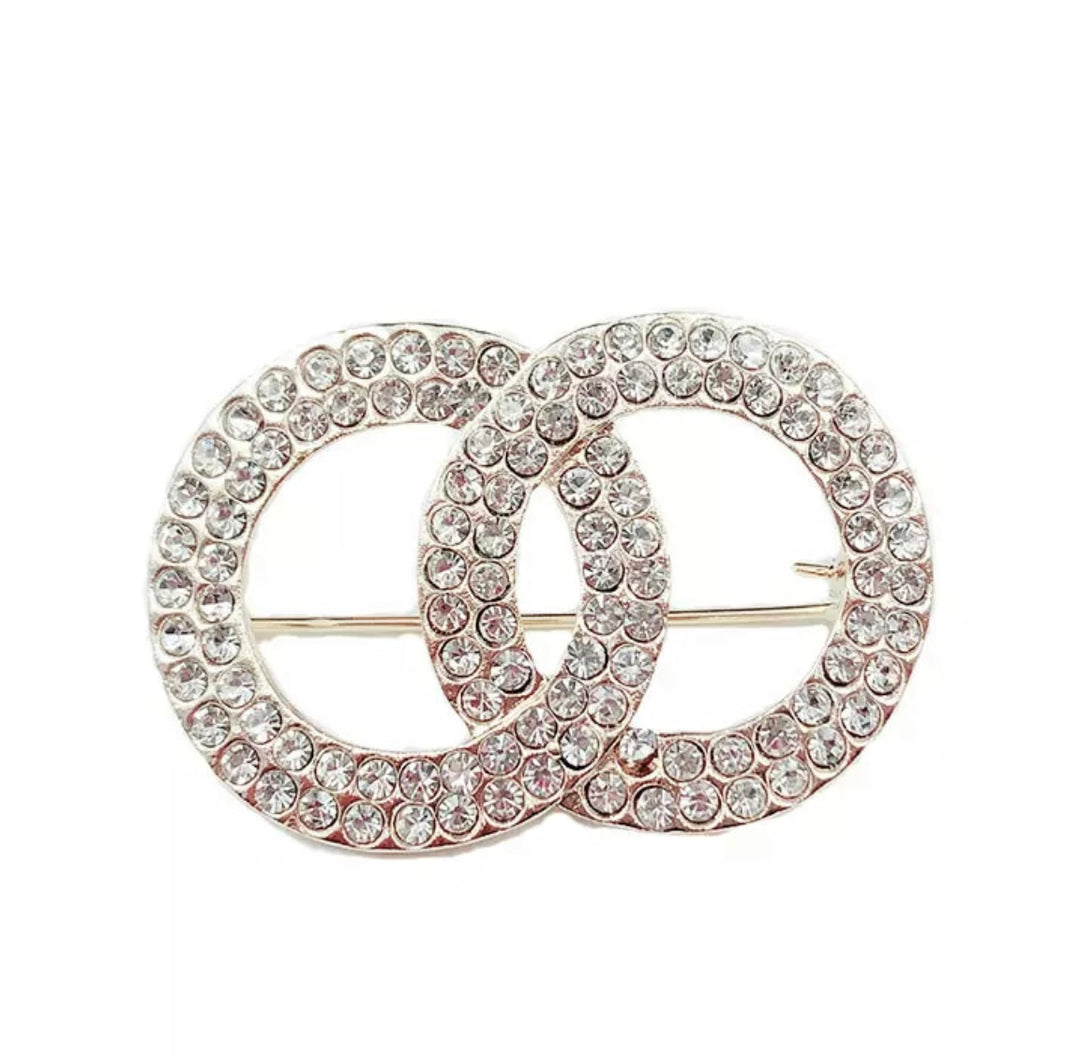 WS - Brooch – Double Circle – Gold