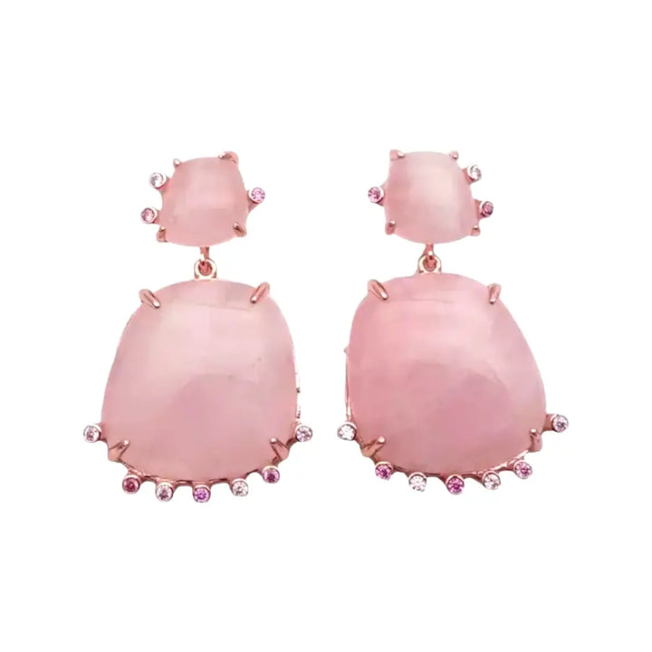 WS Free Spirit Earrings - Rose Quartz