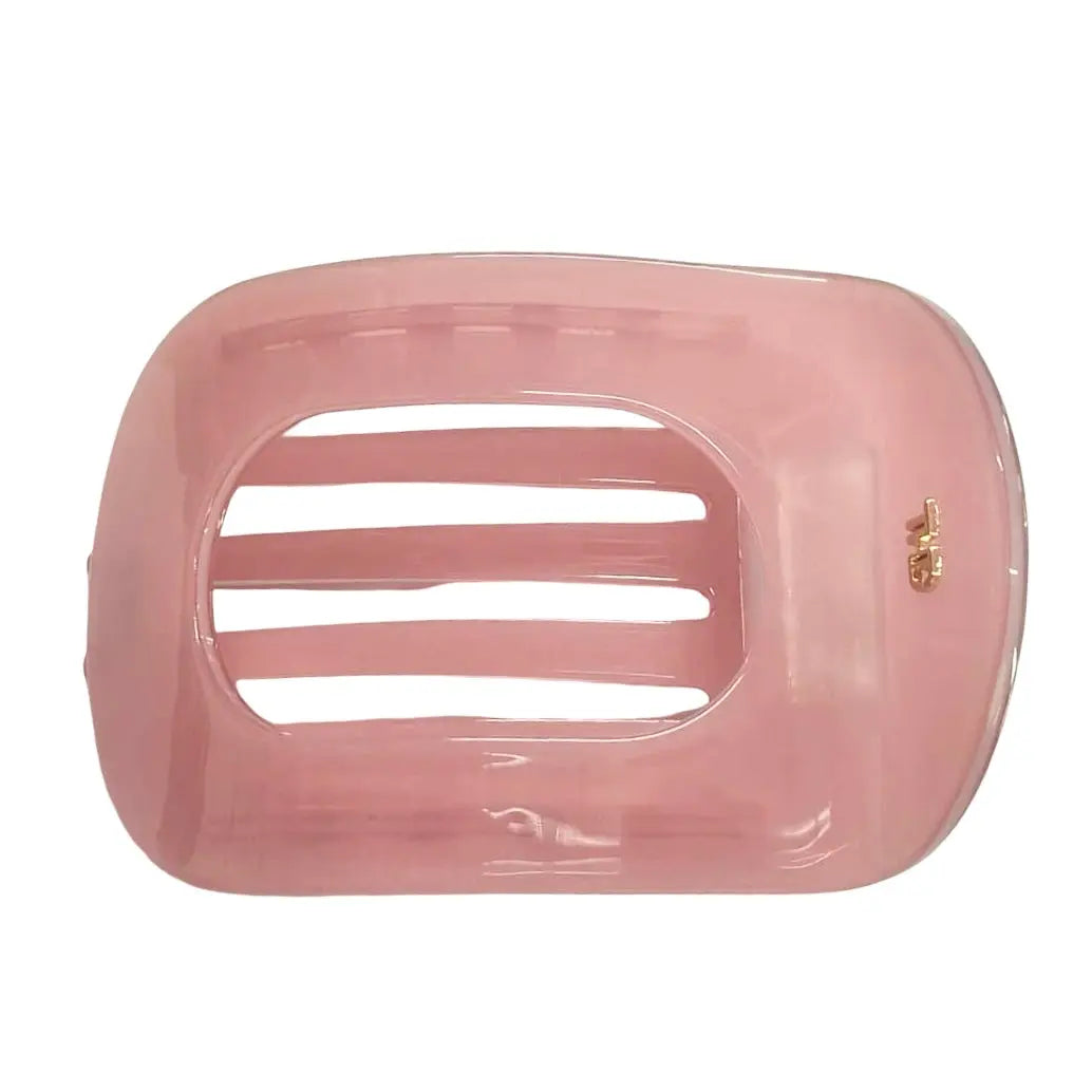 WS Acetate Flat Hair Claw in Crystal Rose