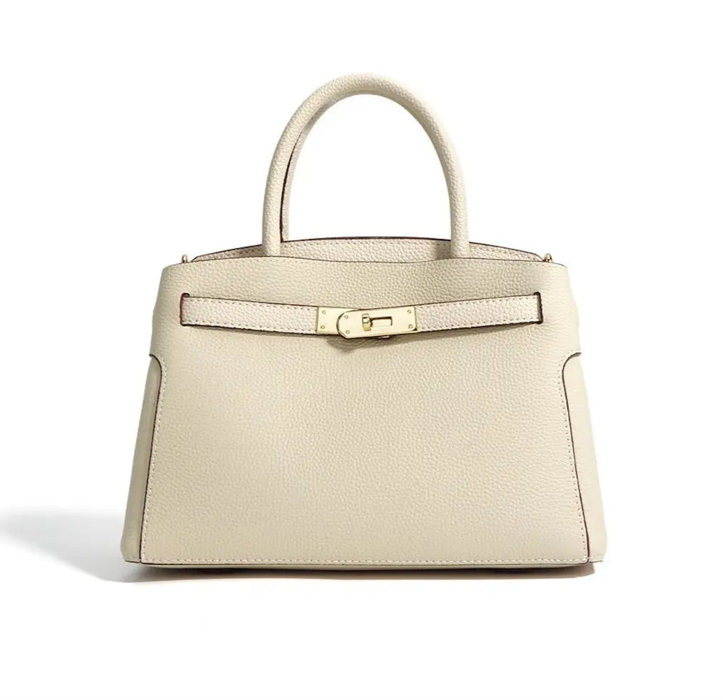 Coco Medium Cowhide Tote Bag - White