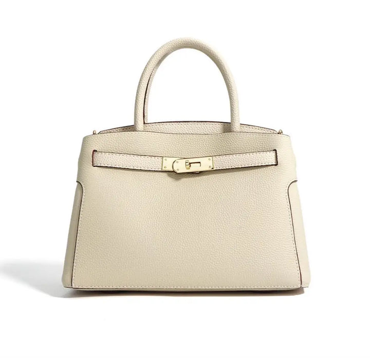 Coco Medium Cowhide Tote Bag - White