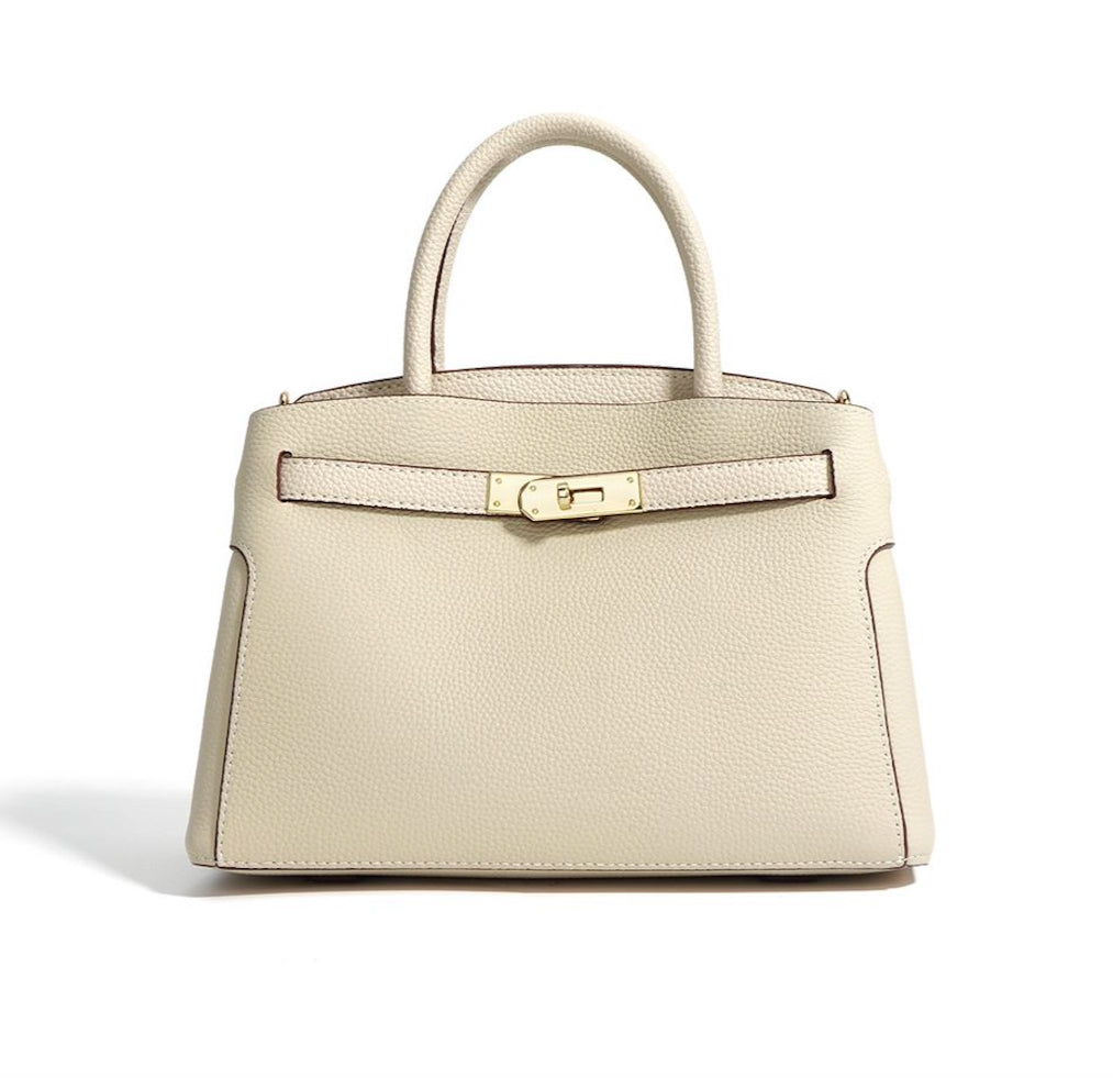 WS Coco Medium Cowhide Tote Bag - White