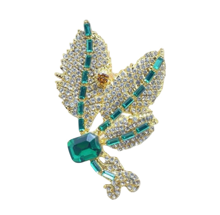 Thalia Jardin Brooch -Emerald