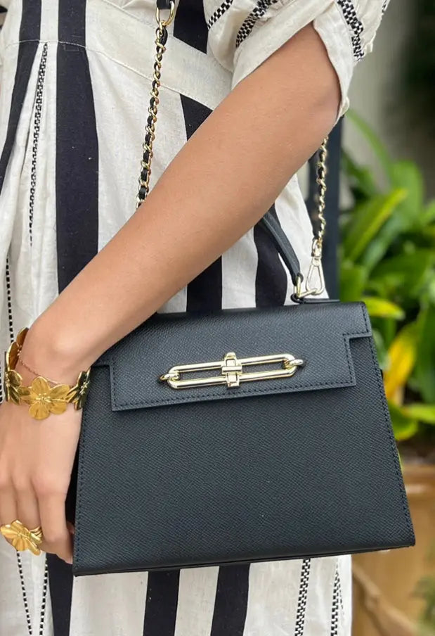 WS Anna Cowhide Bag - Black