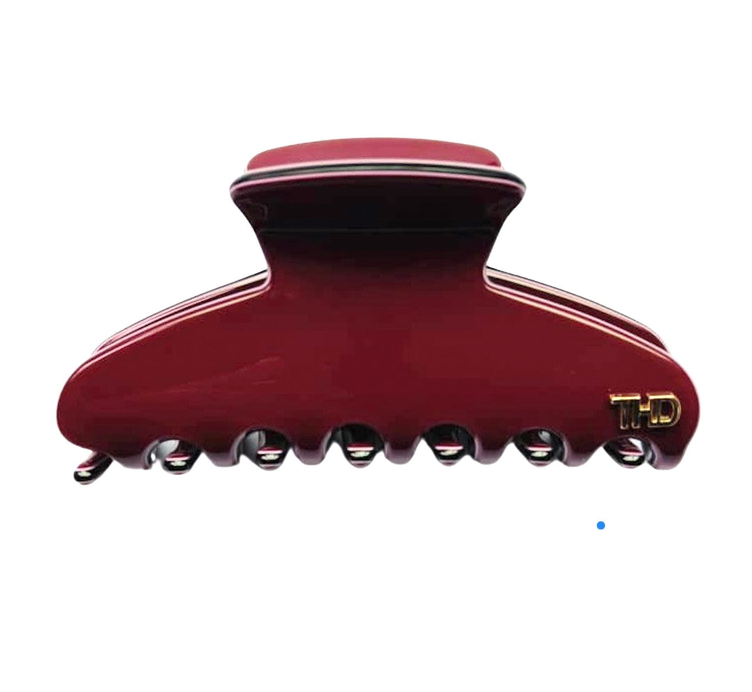 WS Acetate Medium Claw in Wine Red