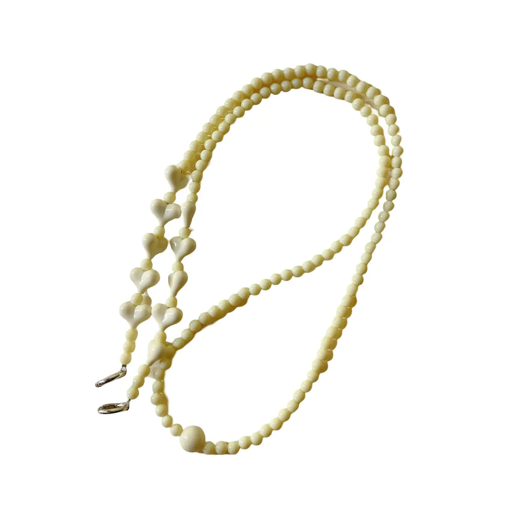 WS Heart Cross Body Phone Strap - Off White