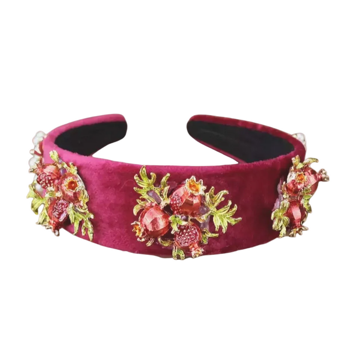 Embellished Red Velvet Pomegranate Tania Hird Designs